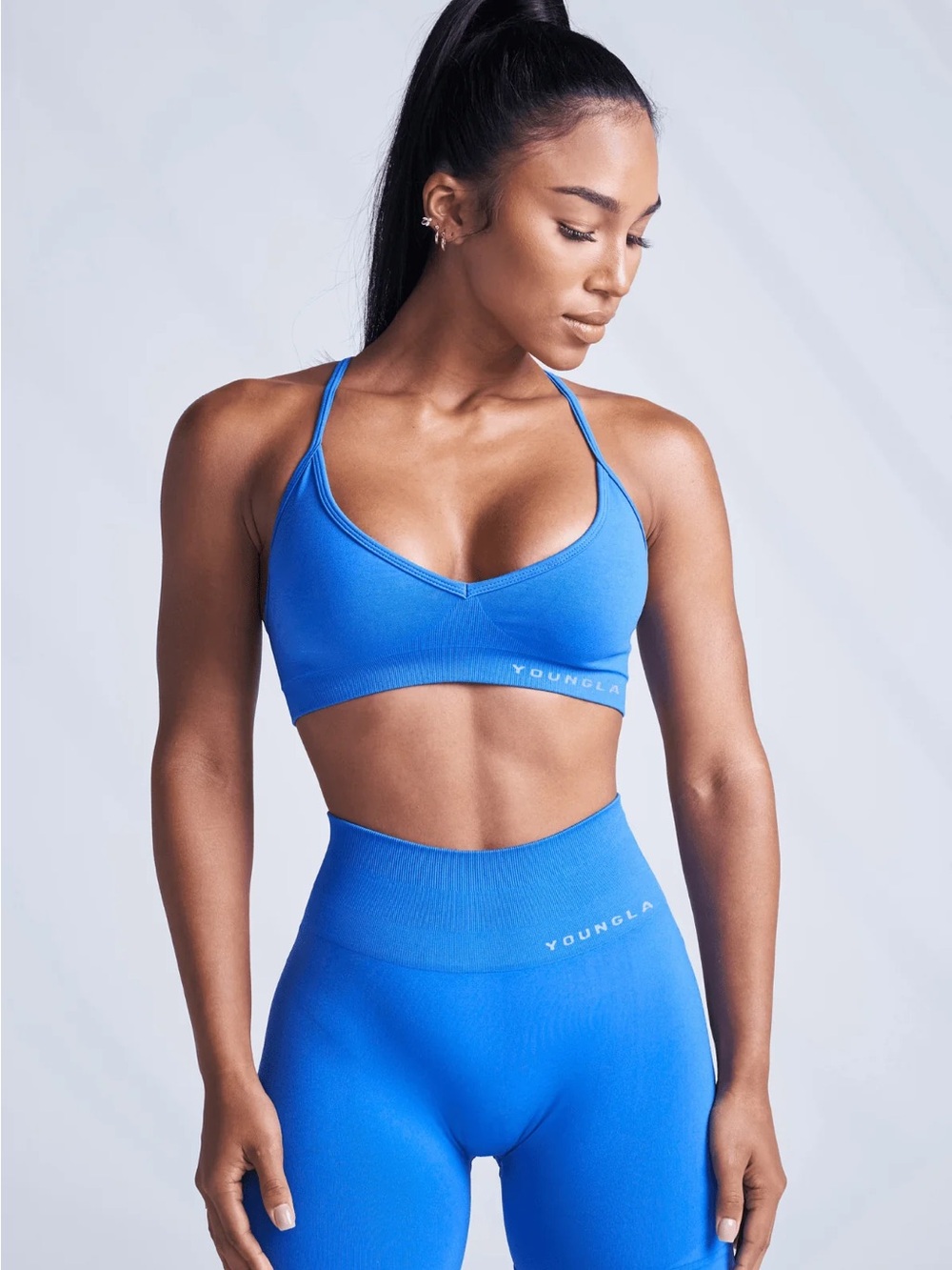 YoungLA W327 Core Seamless Bra Bonnie Blue